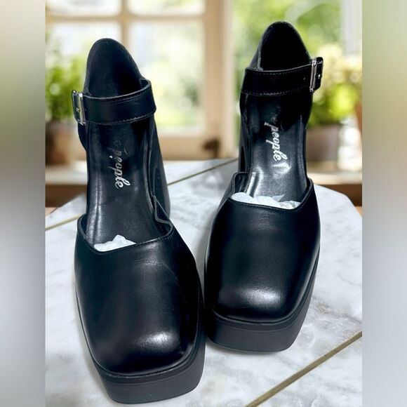 🔥 FREE PEOPLE Gwen Mary Jane Platforms Heels Size 39 US 8.5 - Picture 7 of 15
